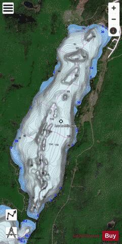 Lac La Minerve depth contour Map - i-Boating App - Satellite