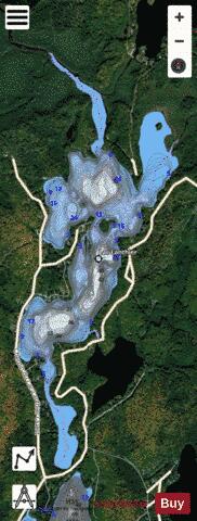 Lac Lanthier depth contour Map - i-Boating App - Satellite