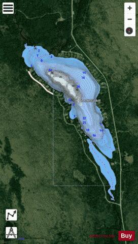 Lac McCaskill depth contour Map - i-Boating App - Satellite