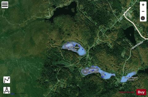 Lac Notre Dame Des Monts depth contour Map - i-Boating App - Satellite