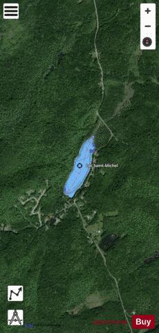 Lac Saint Michel depth contour Map - i-Boating App - Satellite