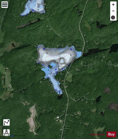 Lac Sir John depth contour Map - i-Boating App - Satellite