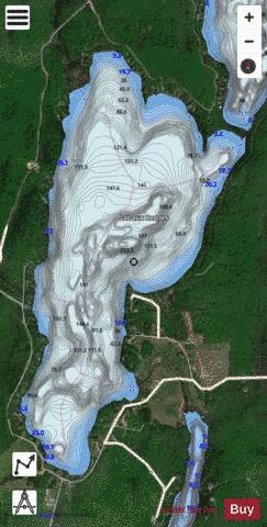 Lac Aux Castors depth contour Map - i-Boating App - Satellite