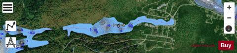 Long Lac B depth contour Map - i-Boating App - Satellite