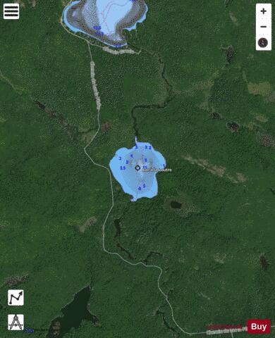 Loutre Lac A La B depth contour Map - i-Boating App - Satellite
