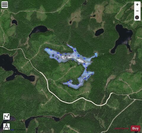 Marion Lac depth contour Map - i-Boating App - Satellite