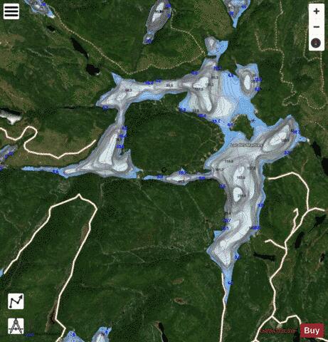 Lac Des Martres depth contour Map - i-Boating App - Satellite