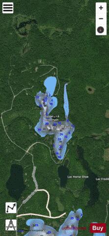 McAuley Lac depth contour Map - i-Boating App - Satellite