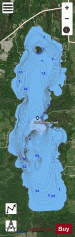 Montbeillard Lac depth contour Map - i-Boating App - Satellite