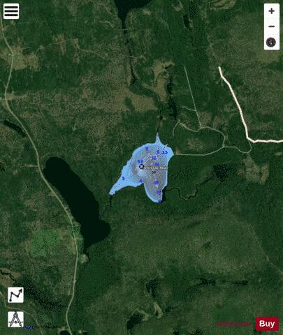 Noir Petit Lac depth contour Map - i-Boating App - Satellite