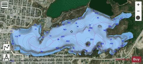 Osisko Lac (Lac Tremoy) depth contour Map - i-Boating App - Satellite