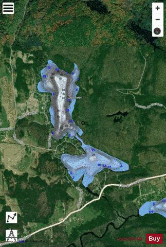 Plombagine Lac depth contour Map - i-Boating App - Satellite