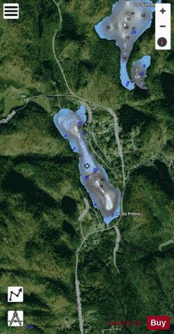 Pretre Lac Du depth contour Map - i-Boating App - Satellite