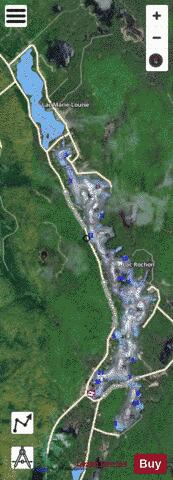 Rochon Lac depth contour Map - i-Boating App - Satellite