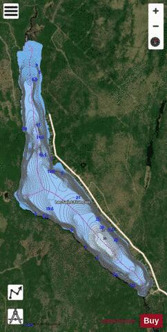 Saint Francois Lac depth contour Map - i-Boating App - Satellite