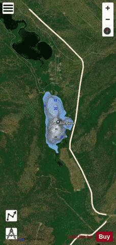 Saint Pierre Lac B / Lac Gauthier depth contour Map - i-Boating App - Satellite
