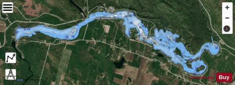 Sebastien Lac depth contour Map - i-Boating App - Satellite