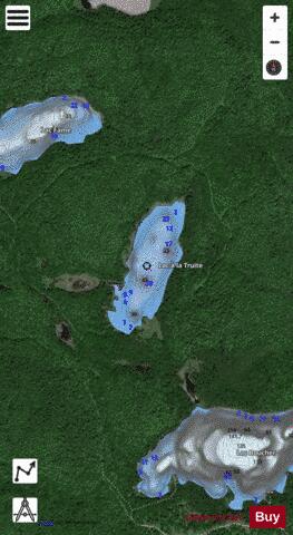 Truite Lac A La Dd depth contour Map - i-Boating App - Satellite
