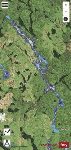 Lac Villiers depth contour Map - i-Boating App - Satellite