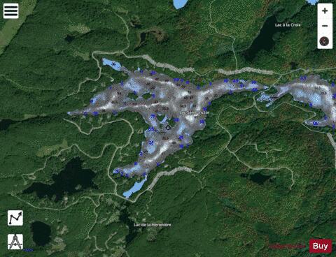 Saint-Victor, Lac depth contour Map - i-Boating App - Satellite