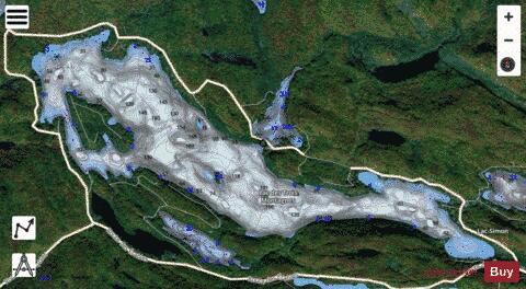 Trois Montagnes, Lac des depth contour Map - i-Boating App - Satellite