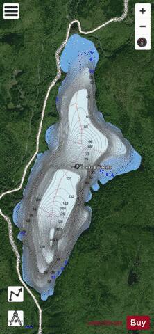 Bouteille, Lac de la depth contour Map - i-Boating App - Satellite