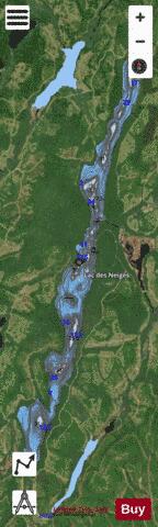 Neiges, Lac des depth contour Map - i-Boating App - Satellite