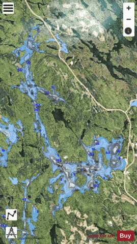 Jean-Pere, Lac depth contour Map - i-Boating App - Satellite