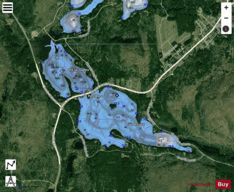 McCuaig, Lac depth contour Map - i-Boating App - Satellite