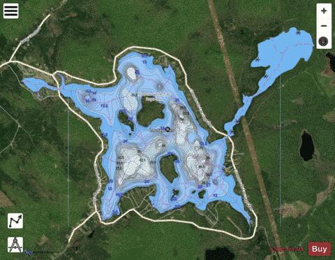 Sept Iles, Lac depth contour Map - i-Boating App - Satellite