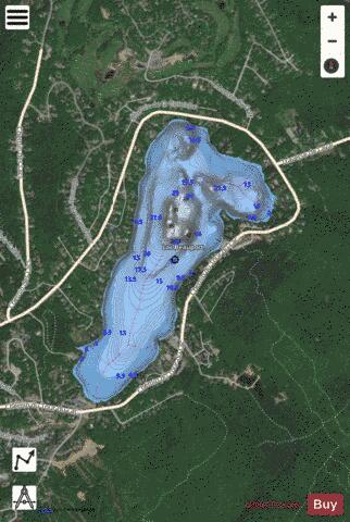Beauport, Lac depth contour Map - i-Boating App - Satellite