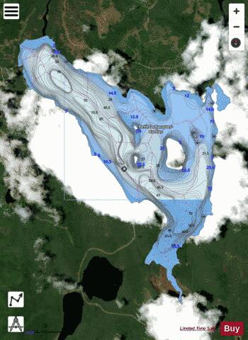 Jacques-Cartier, Petit lac depth contour Map - i-Boating App - Satellite