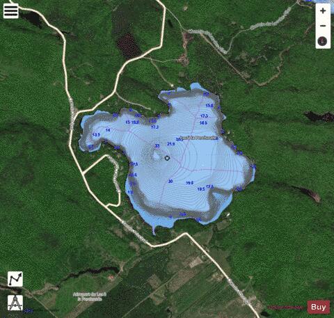 Perchaude, Lac a la depth contour Map - i-Boating App - Satellite