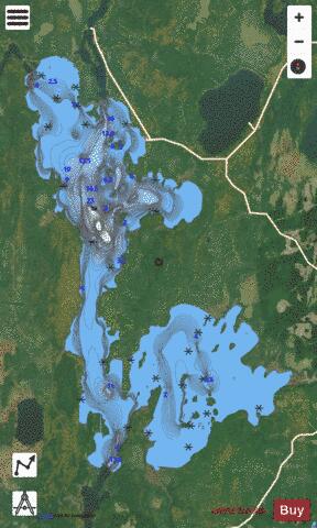 Granet, Lac depth contour Map - i-Boating App - Satellite