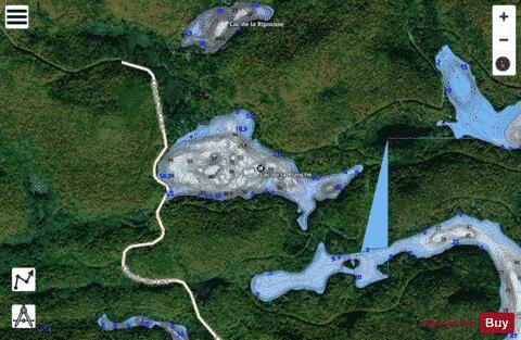 Blanche, Lac de la depth contour Map - i-Boating App - Satellite