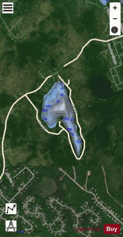 Bleu, Lac depth contour Map - i-Boating App - Satellite