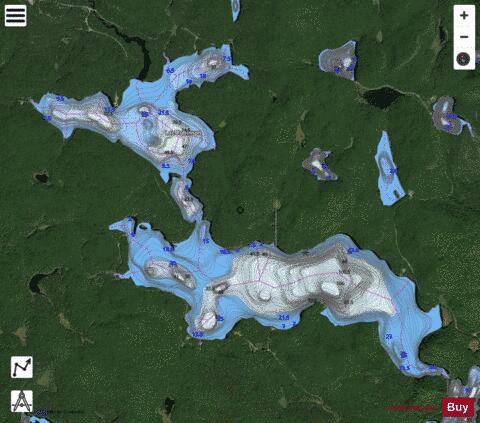 Travers, Lac de depth contour Map - i-Boating App - Satellite