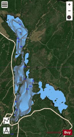 Huron, Lac depth contour Map - i-Boating App - Satellite