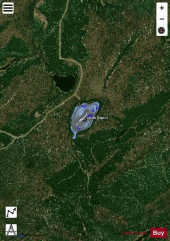 Serpent, Lac du depth contour Map - i-Boating App - Satellite