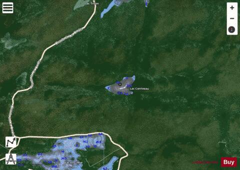 Corriveau, Lac depth contour Map - i-Boating App - Satellite