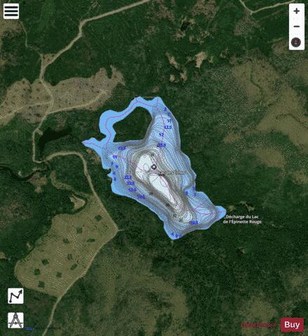 Echos, Lac des depth contour Map - i-Boating App - Satellite