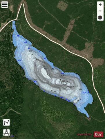 Cote, Lac depth contour Map - i-Boating App - Satellite