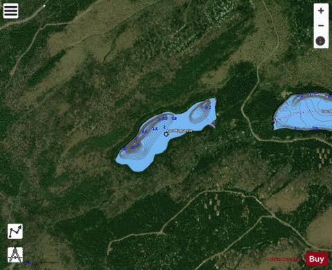 Huguette, Lac depth contour Map - i-Boating App - Satellite