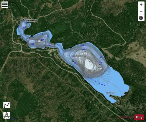 Rimouski, Lac depth contour Map - i-Boating App - Satellite