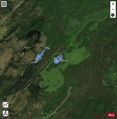 Bonafeul, Lac depth contour Map - i-Boating App - Satellite