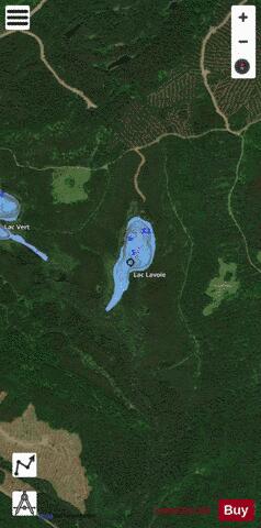 Lavoie, Lac depth contour Map - i-Boating App - Satellite