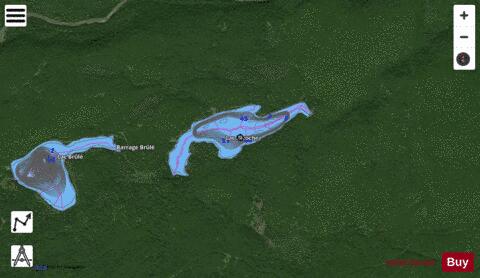 Laroche, Lac depth contour Map - i-Boating App - Satellite