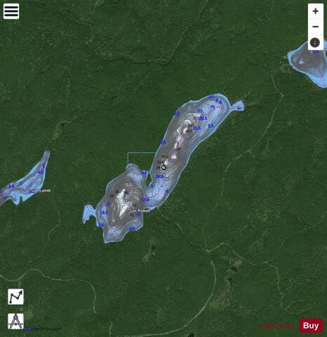 Pabos, Lac depth contour Map - i-Boating App - Satellite