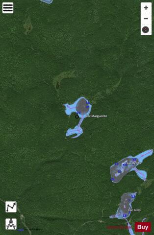 Marguerite, Lac depth contour Map - i-Boating App - Satellite