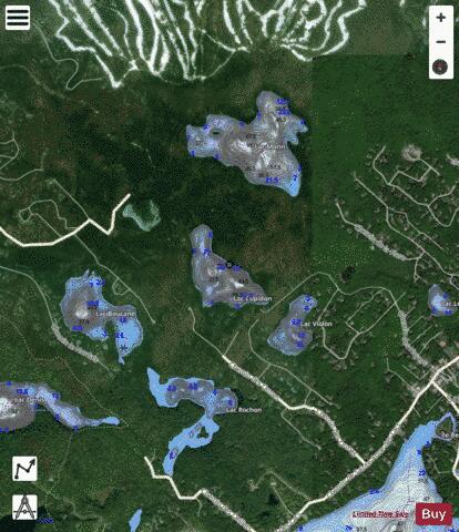 Cupidon, Lac depth contour Map - i-Boating App - Satellite